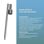 Base Estaca Con Rotor 50cm