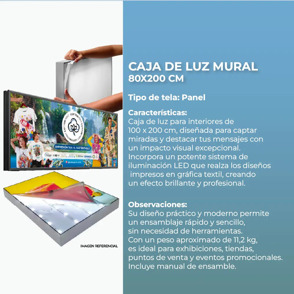 Caja De Luz Mural 80X200