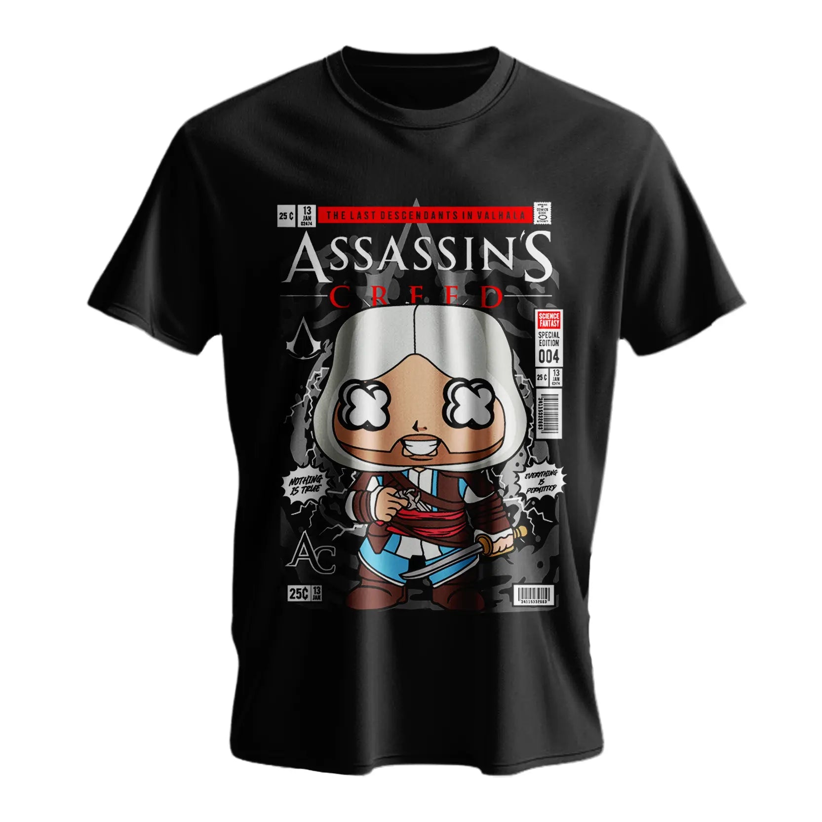 Polera Negra 100% Algodón Negra PN 27