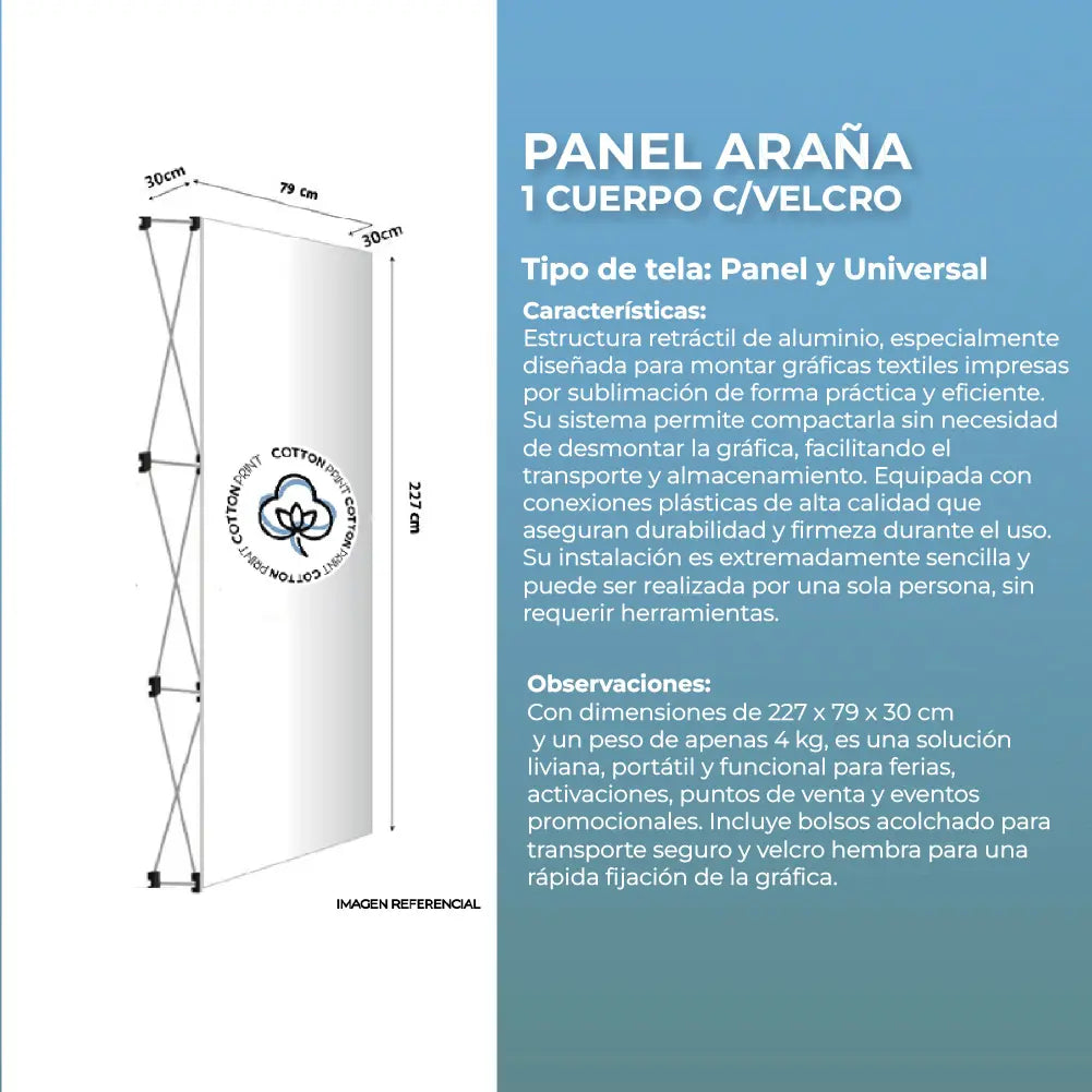 Panel Araña 1 Cuerpo C/Velcro