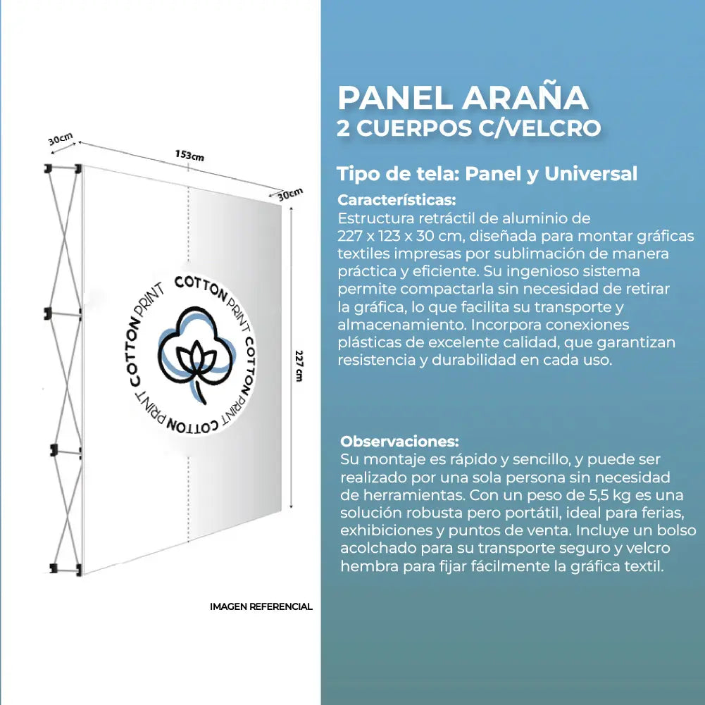 Panel Araña 2 Cuerpos C/Velcro