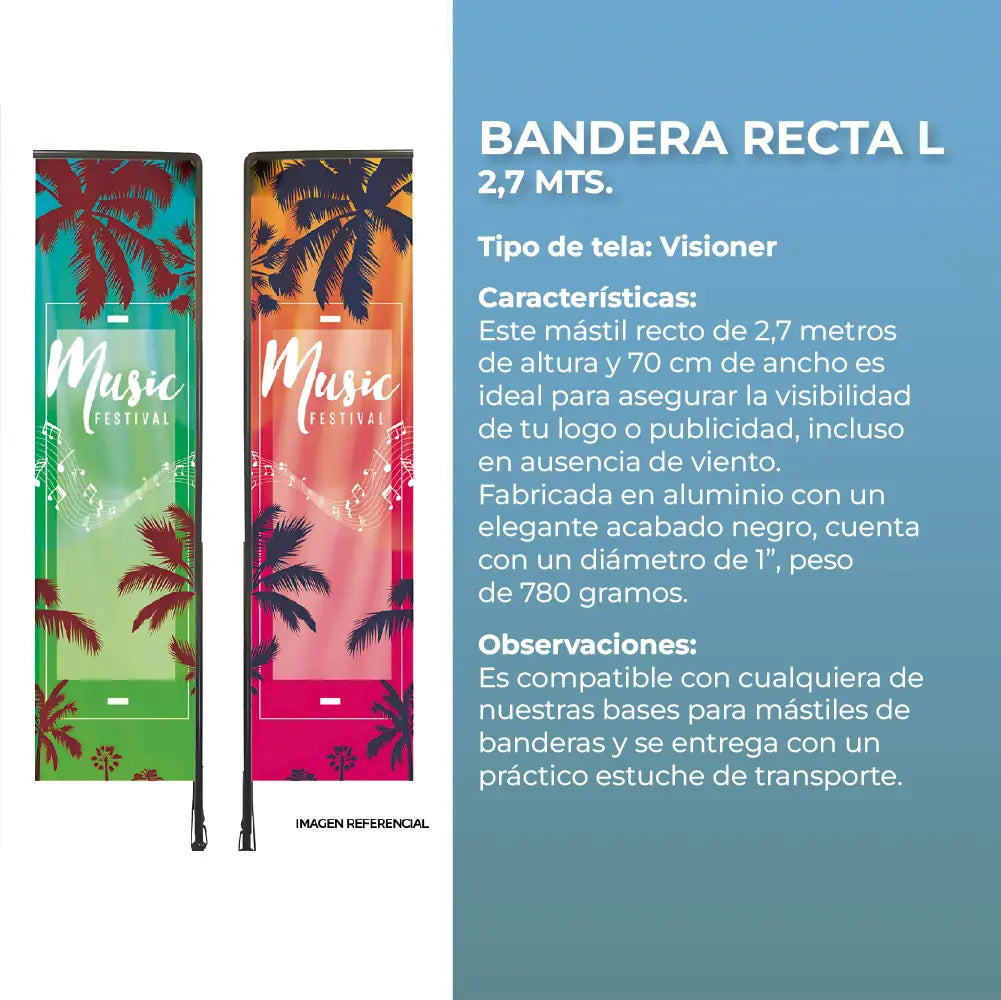 Banderas Recta - Mastil
