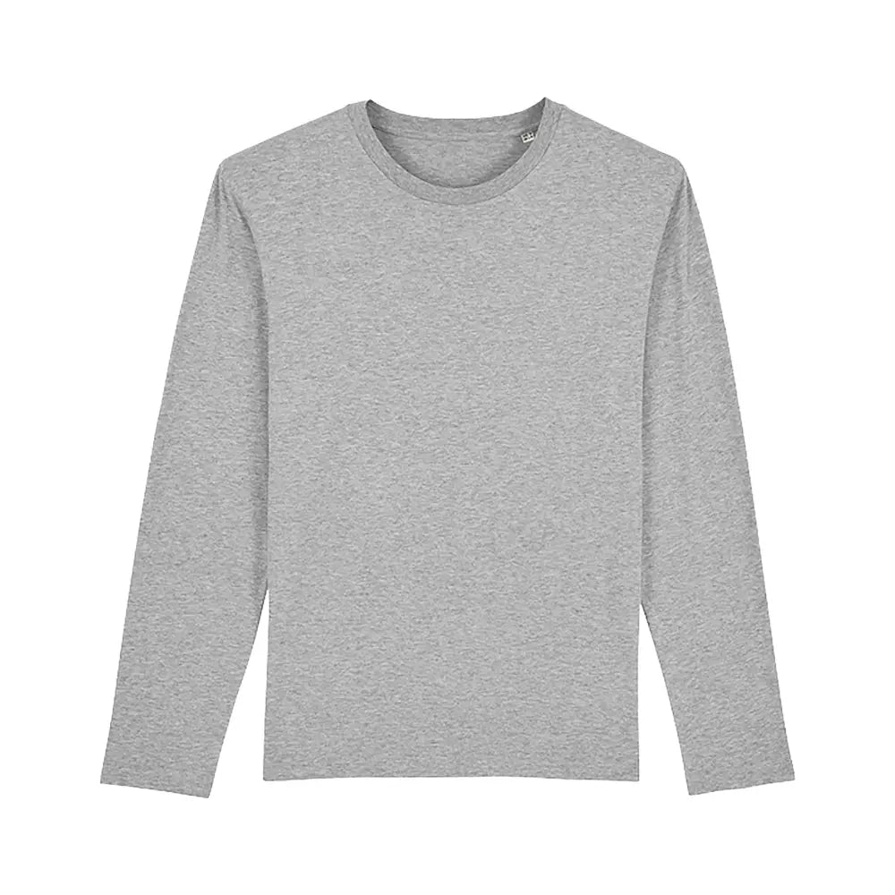 Camiseta Gris Melange de Algodon