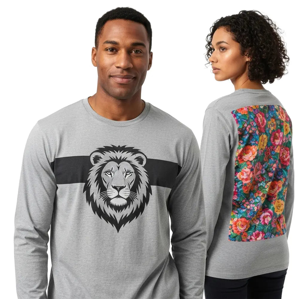 Camiseta Gris Melange de Algodon