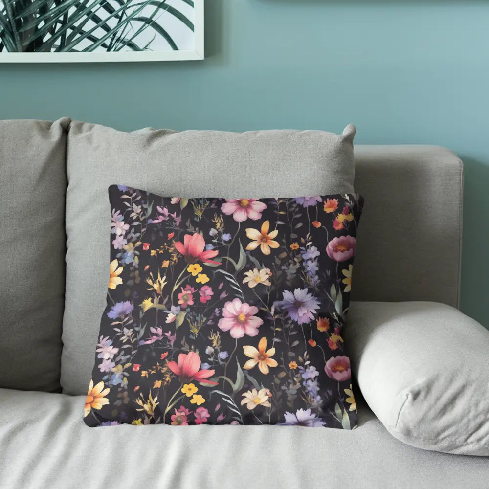 Bloom Noir - Funda de Cojin 50x50