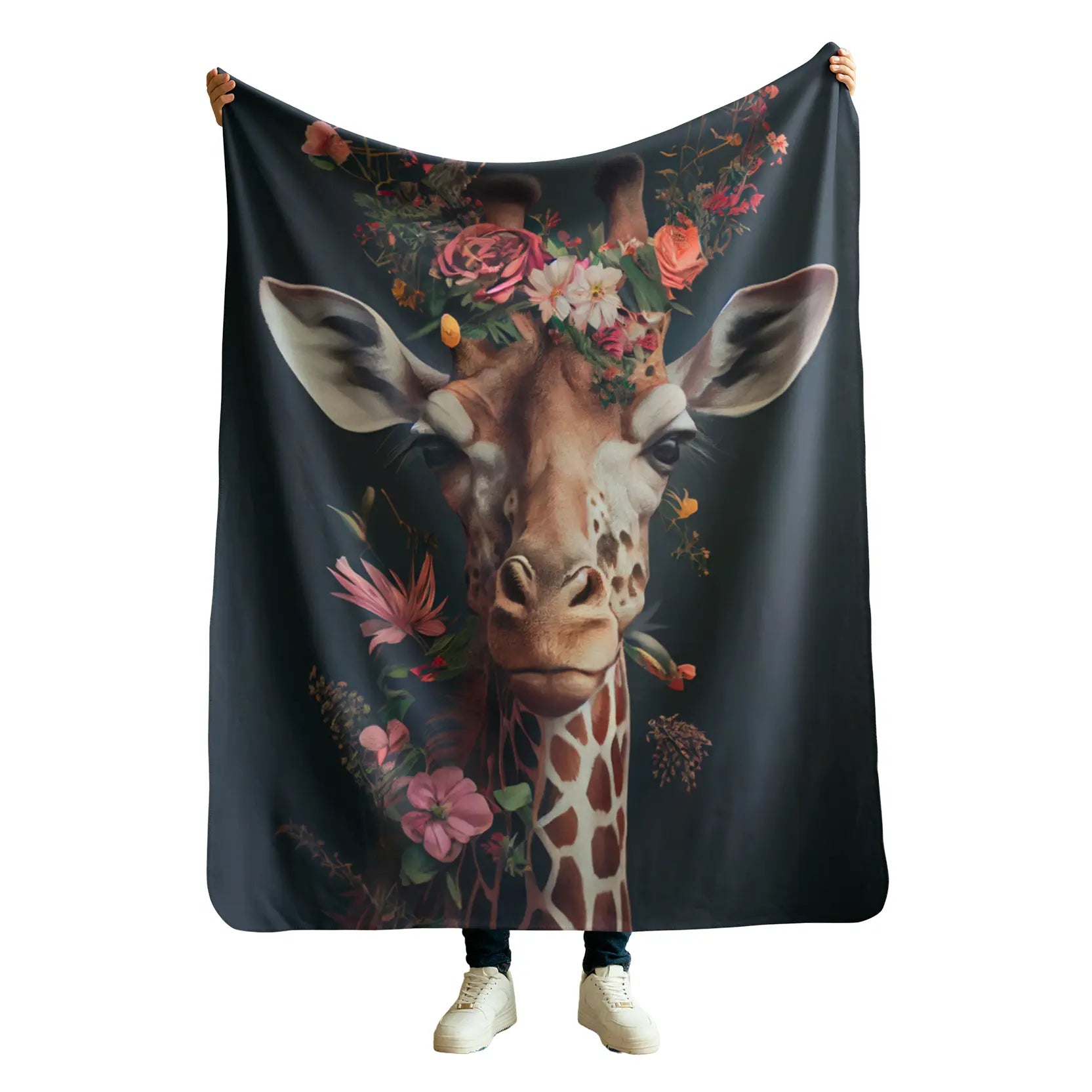 manta sherpa estampado jirafa