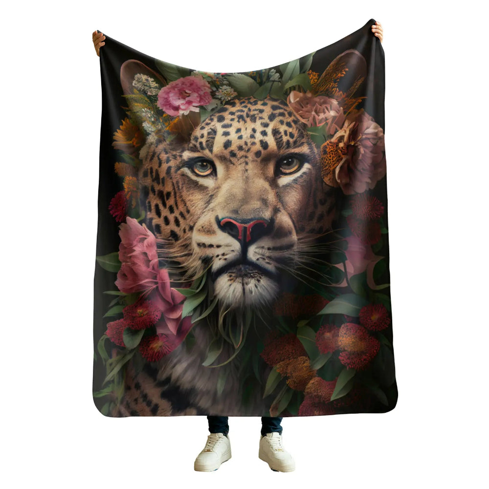 manta sherpa estampado jaguar