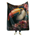 manta sherpa estampado de tucan