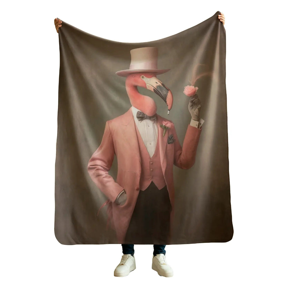 manta sherpa estampado flamenco