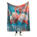manta sherpa estampado flamencos