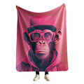 Manta Sherpa estampada urban monkey