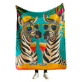 manta sherpa estampado de cebras