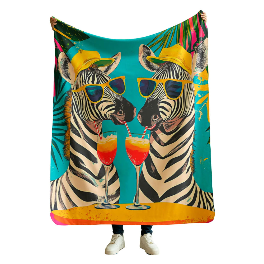 manta sherpa estampado de cebras
