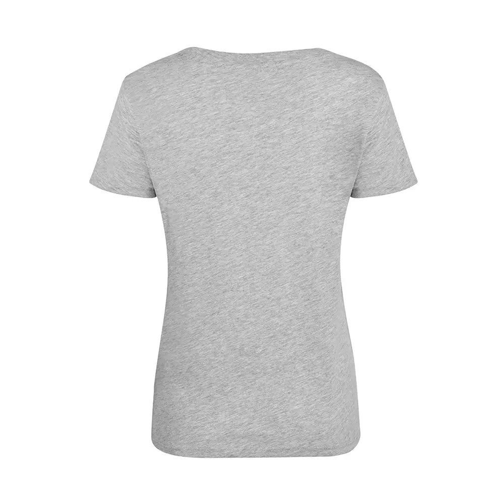Polera Mujer Gris Melange de Algodón
