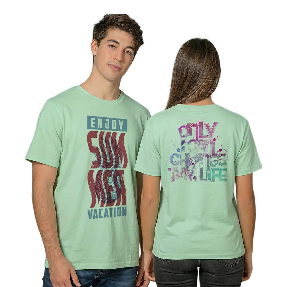 Polera Unisex Verde Menta de Algodón
