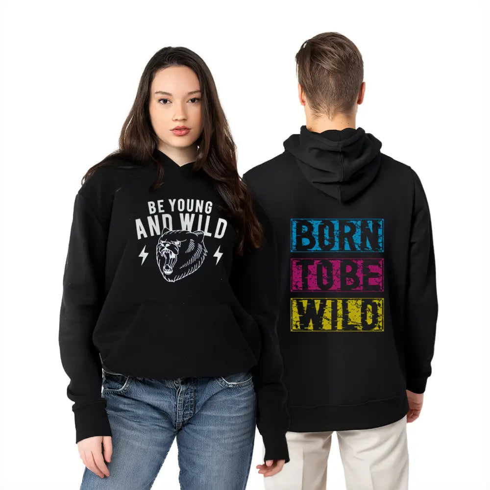 Polerones Canguro Negro Unisex