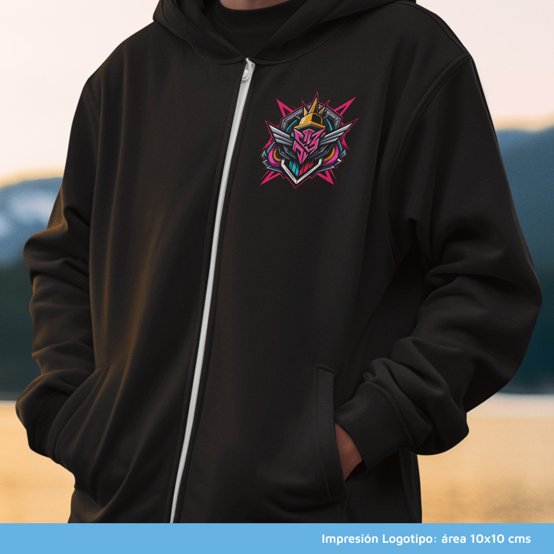 POLERON CANGURO CON CIERRE 100% Algodón